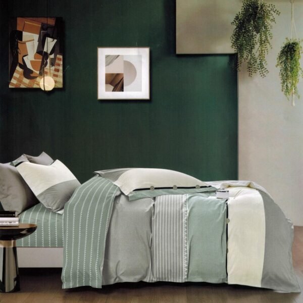 4118A - 23B / COBERTOR TELA CON TELA ACOLCHADO 5 PIEZAS PREMIUM (FARDO X 16 UNDS)