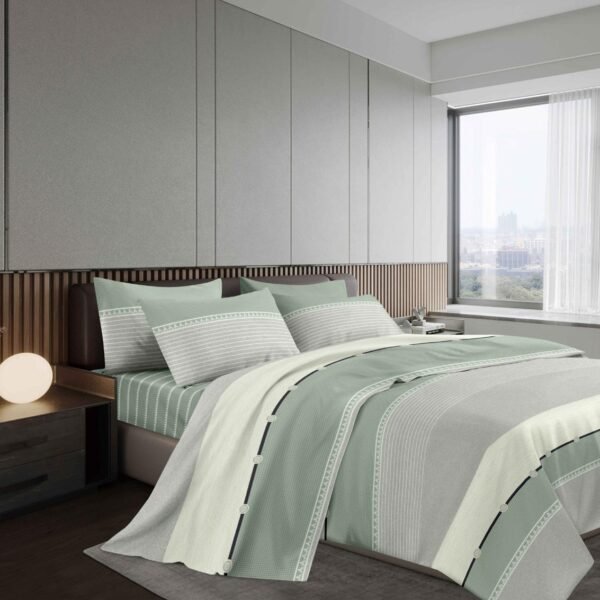 4118A - 23B / COBERTOR TELA CON TELA ACOLCHADO 5 PIEZAS PREMIUM (FARDO X 16 UNDS)