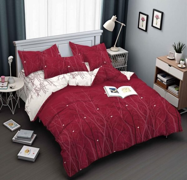 4118A - 23B / COBERTOR TELA CON TELA ACOLCHADO 5 PIEZAS PREMIUM (FARDO X 16 UNDS)