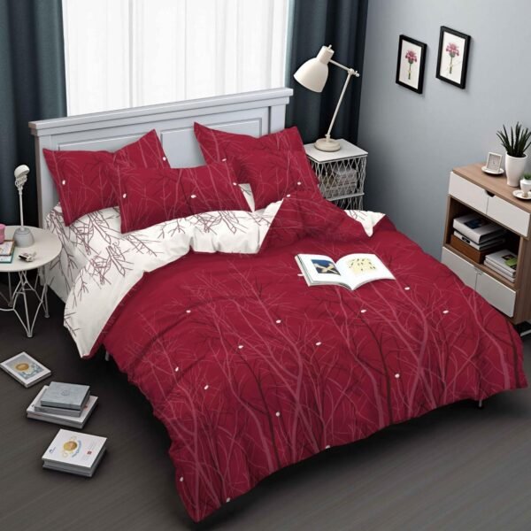 4118A - 23B / COBERTOR TELA CON TELA ACOLCHADO 5 PIEZAS PREMIUM (FARDO X 16 UNDS)