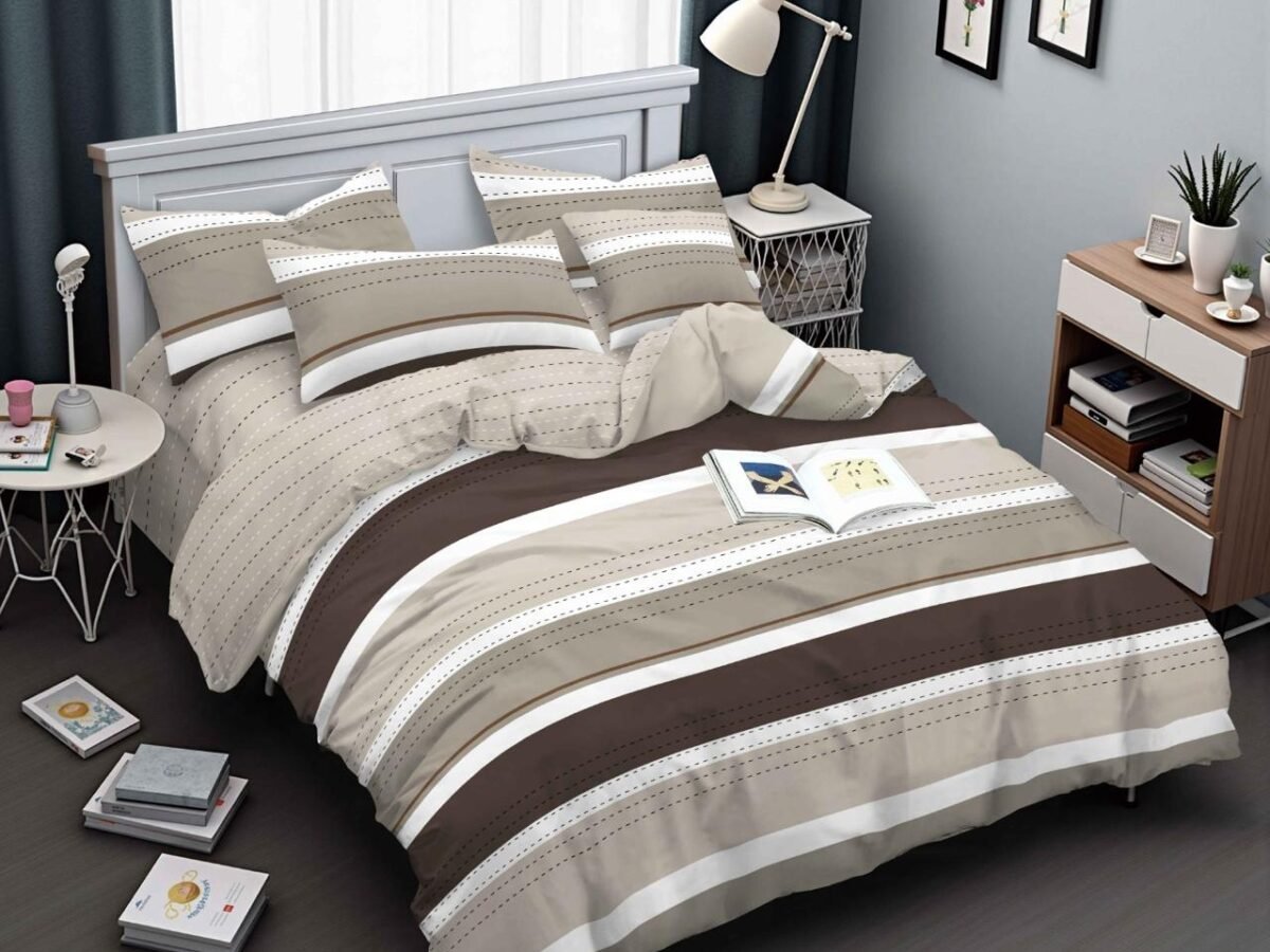 4118A - 23B / COBERTOR TELA CON TELA ACOLCHADO 5 PIEZAS PREMIUM (FARDO X 16 UNDS)