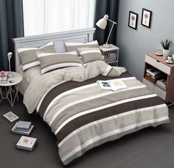 4118A - 23B / COBERTOR TELA CON TELA ACOLCHADO 5 PIEZAS PREMIUM (FARDO X 16 UNDS)