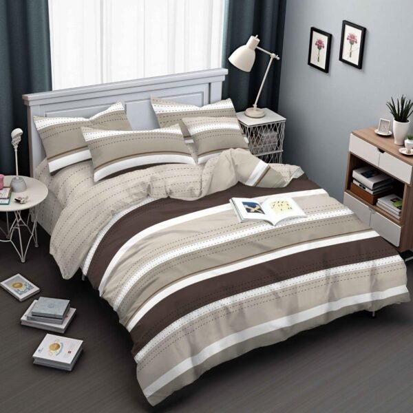 4118A - 23B / COBERTOR TELA CON TELA ACOLCHADO 5 PIEZAS PREMIUM (FARDO X 16 UNDS)