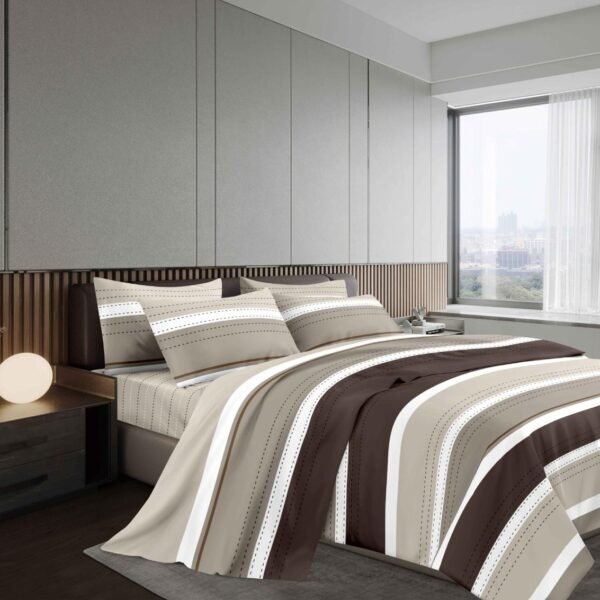 4118A - 23B / COBERTOR TELA CON TELA ACOLCHADO 5 PIEZAS PREMIUM (FARDO X 16 UNDS)