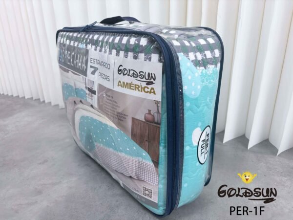 PER - 1F2026 / SET EDREDÓN DE VERANO 7 PIEZAS 2 PLAZAS (FARDO X 24 UNDS)