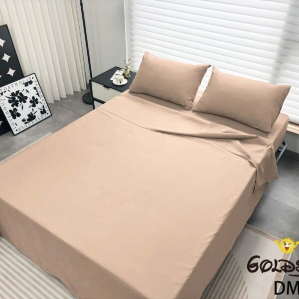 DM-2 / SET DE SÁBANAS 4 PIEZAS COLOR ENTERO / (CAJA X 48 UNDS)