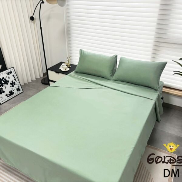 DM-2 / SET DE SÁBANAS 4 PIEZAS COLOR ENTERO / (CAJA X 48 UNDS)