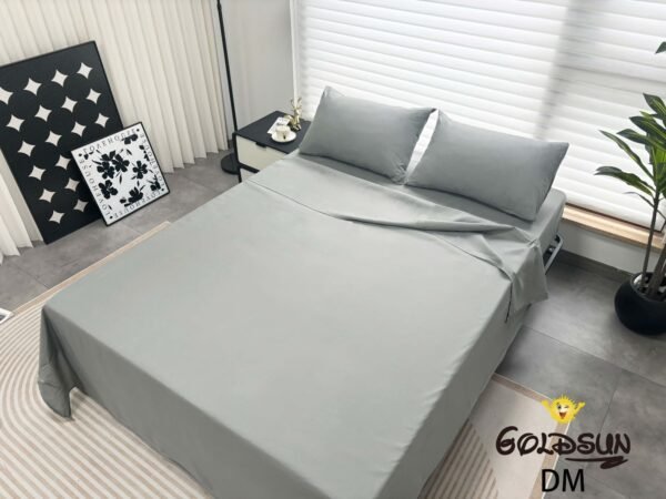 DM-2 / SET DE SÁBANAS 4 PIEZAS COLOR ENTERO / (CAJA X 48 UNDS)