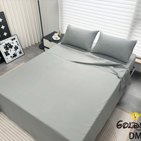 DM-2 / SET DE SÁBANAS 4 PIEZAS COLOR ENTERO / (CAJA X 48 UNDS)