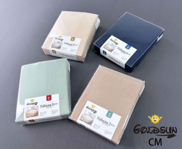 CM - 2 - 3 / SET DE SÁBANAS 3 PIEZAS COLOR ENTERO / (CAJA X 48 UNDS)