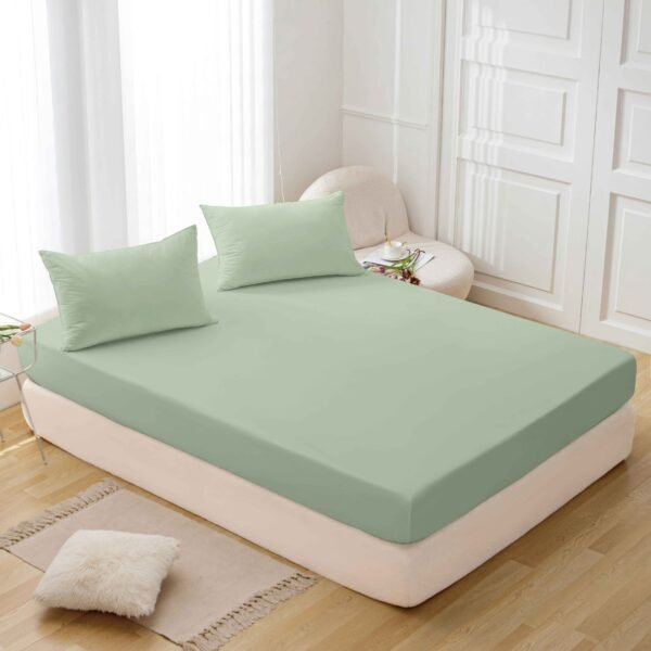 CM - 2 - 3 / SET DE SÁBANAS 3 PIEZAS COLOR ENTERO / (CAJA X 48 UNDS)