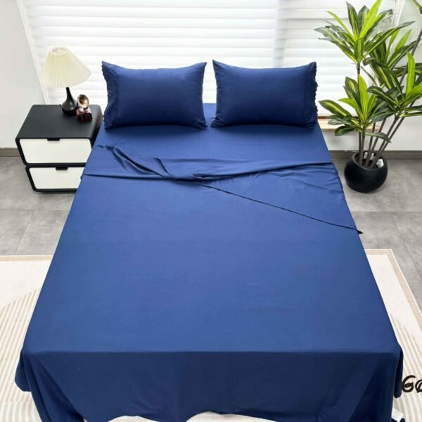 XCB - 2 / SET DE SÁBANAS 4 PIEZAS C.E. CON BORDADO INGLES / (CAJA X 48 UNDS)