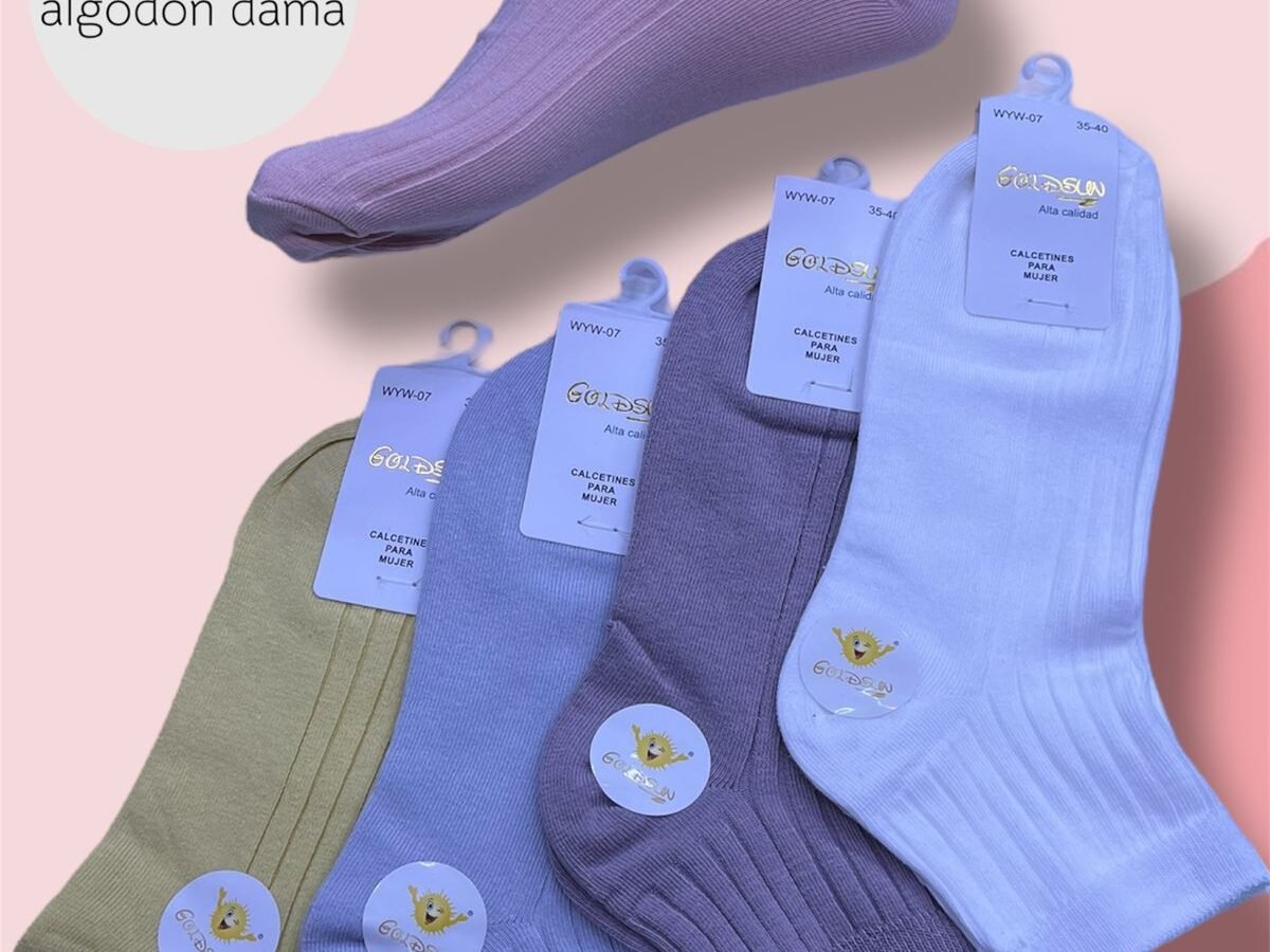 MEDIAS TOBILLERAS DE ALGODÓN PREMIUM PARA DAMA