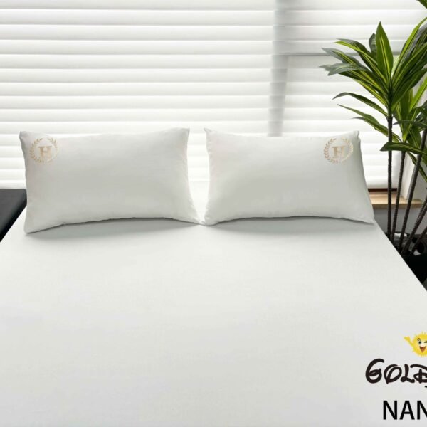 NANCY(2H) / SET DE SÁBANAS 4 PIEZAS COLOR ENTERO MODELO HOTELERA / (CAJA X 42 UNDS)