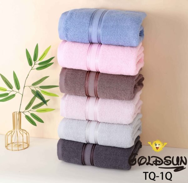 TQ - 1Q / TOALLÓN 100% ALGODÓN BORDADO EN LÍNEA 90 X 160 CM (FARDO X 60 UNDS)
