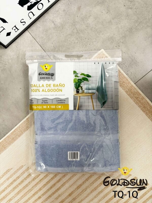 TQ - 1Q / TOALLÓN 100% ALGODÓN BORDADO EN LÍNEA 90 X 160 CM (FARDO X 60 UNDS)