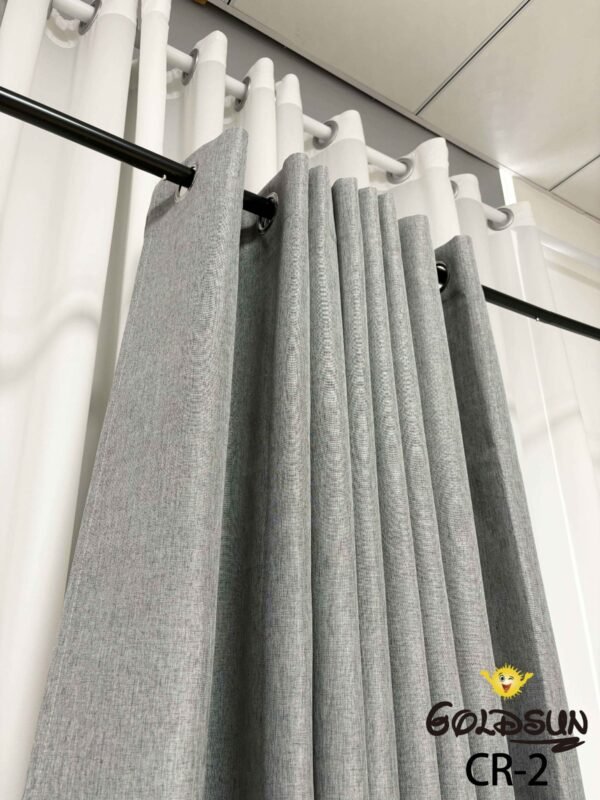 CR - 2 / CORTINAS DE LINO 100% BLACKOUT COLOR ENTERO (CAJA X 24 UNDS)