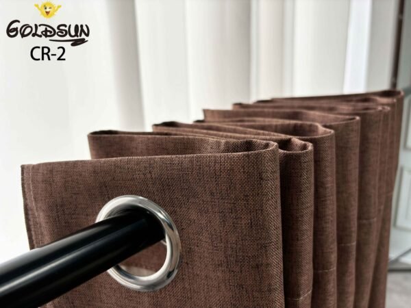 CR - 2 / CORTINAS DE LINO 100% BLACKOUT COLOR ENTERO (CAJA X 24 UNDS)