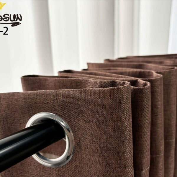 CR - 2 / CORTINAS DE LINO 100% BLACKOUT COLOR ENTERO (CAJA X 24 UNDS)