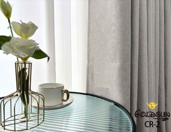 CR - 2 / CORTINAS DE LINO 100% BLACKOUT COLOR ENTERO (CAJA X 24 UNDS)