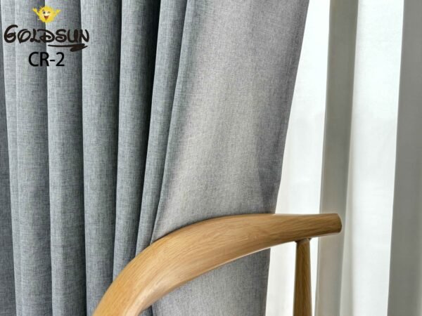 CR - 2 / CORTINAS DE LINO 100% BLACKOUT COLOR ENTERO (CAJA X 24 UNDS)