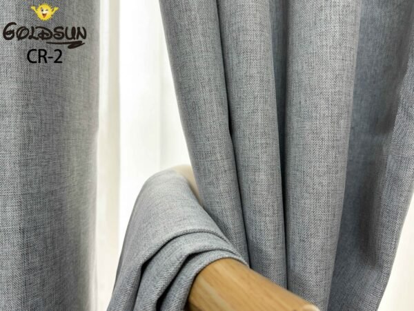 CR - 2 / CORTINAS DE LINO 100% BLACKOUT COLOR ENTERO (CAJA X 24 UNDS)