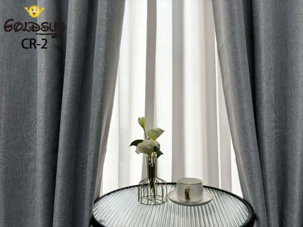 CR - 2 / CORTINAS DE LINO 100% BLACKOUT COLOR ENTERO (CAJA X 24 UNDS)