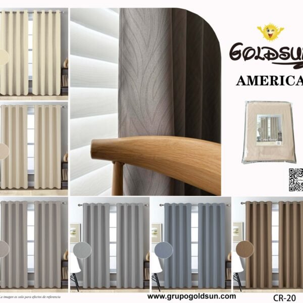 CR - 20 / CORTINAS BLACKOUT COLOR ENTERO (CAJA X 24 UNDS)