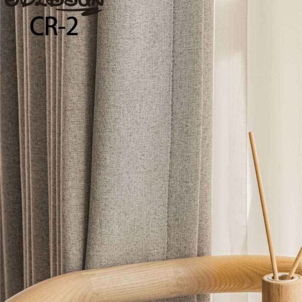 CR - 2 / CORTINAS DE LINO 100% BLACKOUT COLOR ENTERO (CAJA X 24 UNDS)