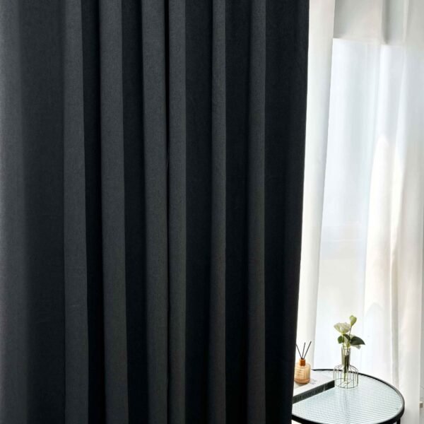 CR - 6 / CORTINAS DE LINO BLACKOUT PREMIUM COLOR ENTERO (CAJA X 24 UNDS)