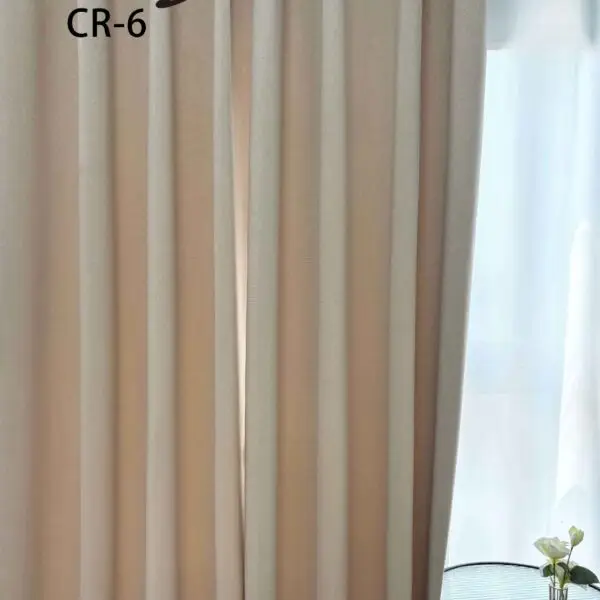 CR - 6 / CORTINAS DE LINO BLACKOUT PREMIUM COLOR ENTERO (CAJA X 24 UNDS)