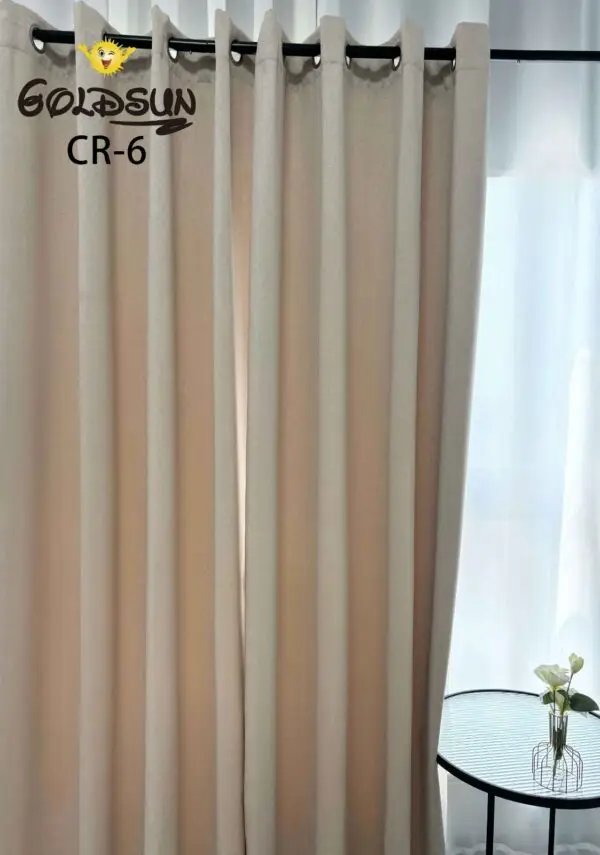 CR - 6 / CORTINAS DE LINO BLACKOUT PREMIUM COLOR ENTERO (CAJA X 24 UNDS)