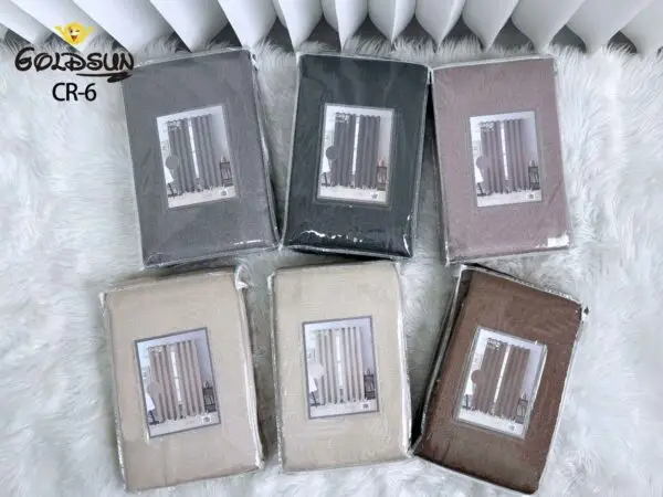 CR - 6 / CORTINAS DE LINO BLACKOUT PREMIUM COLOR ENTERO (CAJA X 24 UNDS)
