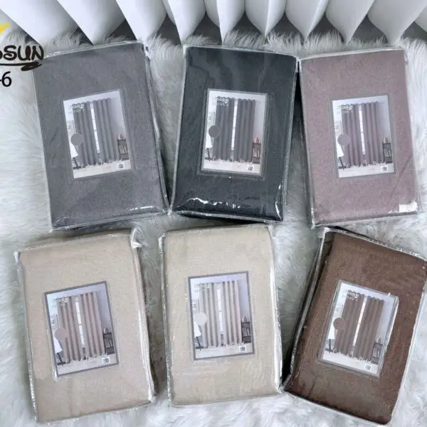 CR - 6 / CORTINAS DE LINO BLACKOUT PREMIUM COLOR ENTERO (CAJA X 24 UNDS)