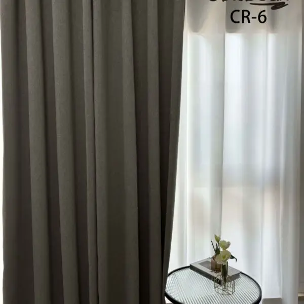 CR - 6 / CORTINAS DE LINO BLACKOUT PREMIUM COLOR ENTERO (CAJA X 24 UNDS)