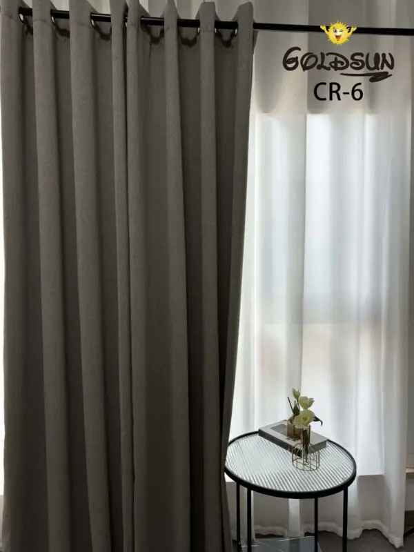 CR - 6 / CORTINAS DE LINO BLACKOUT PREMIUM COLOR ENTERO (CAJA X 24 UNDS)