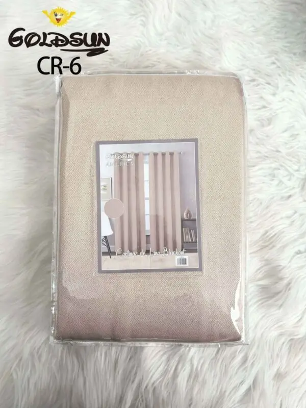 CR - 6 / CORTINAS DE LINO BLACKOUT PREMIUM COLOR ENTERO (CAJA X 24 UNDS)