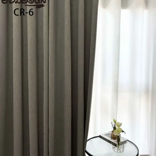 CR - 6 / CORTINAS DE LINO BLACKOUT PREMIUM COLOR ENTERO (CAJA X 24 UNDS)