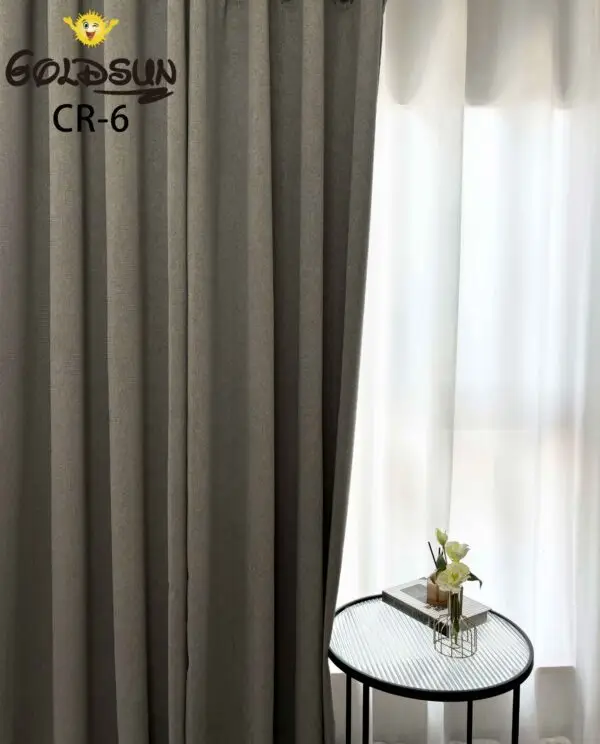 CR - 6 / CORTINAS DE LINO BLACKOUT PREMIUM COLOR ENTERO (CAJA X 24 UNDS)