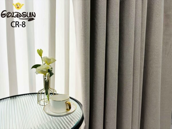 CR - 8 / CORTINAS DE LINO BLACKOUT COLOR ENTERO (CAJA X 24 UNDS)