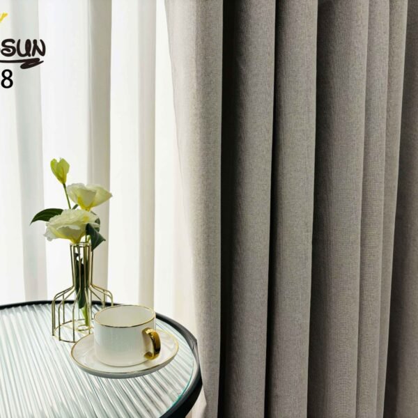 CR - 8 / CORTINAS DE LINO BLACKOUT COLOR ENTERO (CAJA X 24 UNDS)