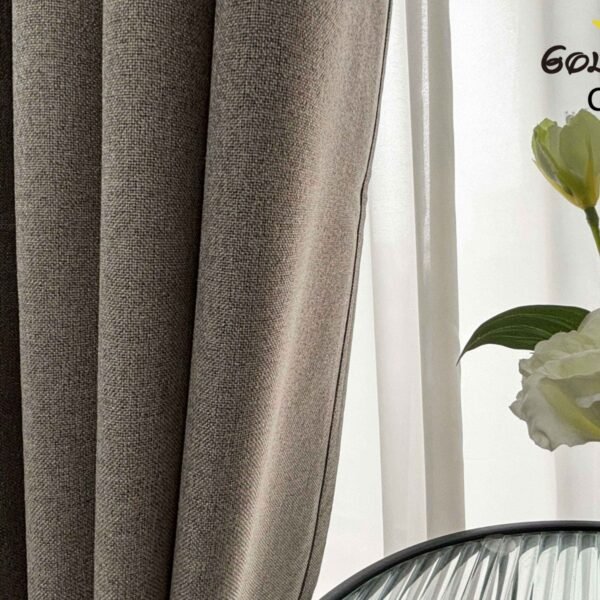 CR - 8 / CORTINAS DE LINO BLACKOUT COLOR ENTERO (CAJA X 24 UNDS)