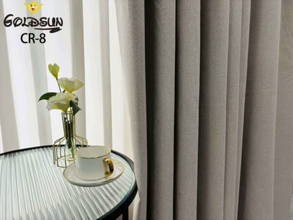 CR - 8 / CORTINAS DE LINO BLACKOUT COLOR ENTERO (CAJA X 24 UNDS)