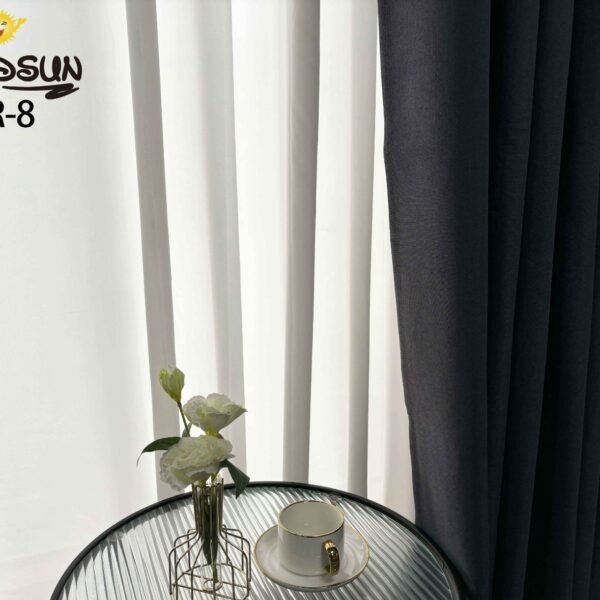 CR - 8 / CORTINAS DE LINO BLACKOUT COLOR ENTERO (CAJA X 24 UNDS)