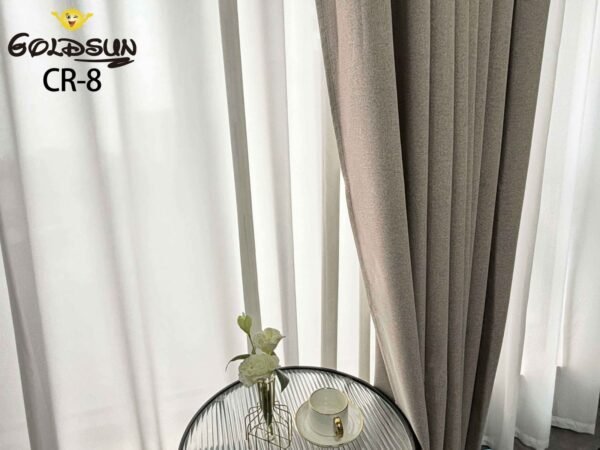 CR - 8 / CORTINAS DE LINO BLACKOUT COLOR ENTERO (CAJA X 24 UNDS)