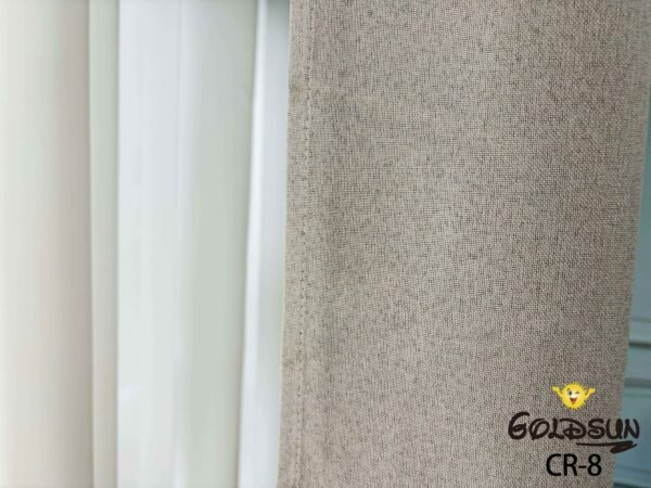 CR - 8 / CORTINAS DE LINO BLACKOUT COLOR ENTERO (CAJA X 24 UNDS)