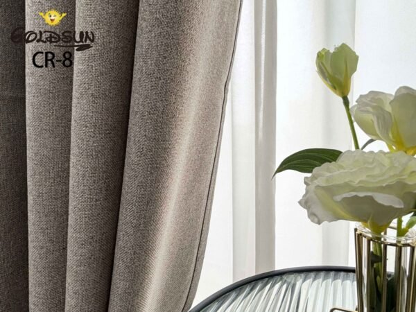 CR - 8 / CORTINAS DE LINO BLACKOUT COLOR ENTERO (CAJA X 24 UNDS)