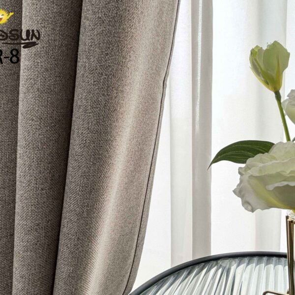 CR - 8 / CORTINAS DE LINO BLACKOUT COLOR ENTERO (CAJA X 24 UNDS)