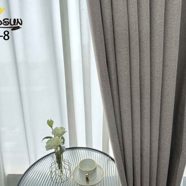 CR - 8 / CORTINAS DE LINO BLACKOUT COLOR ENTERO (CAJA X 24 UNDS)