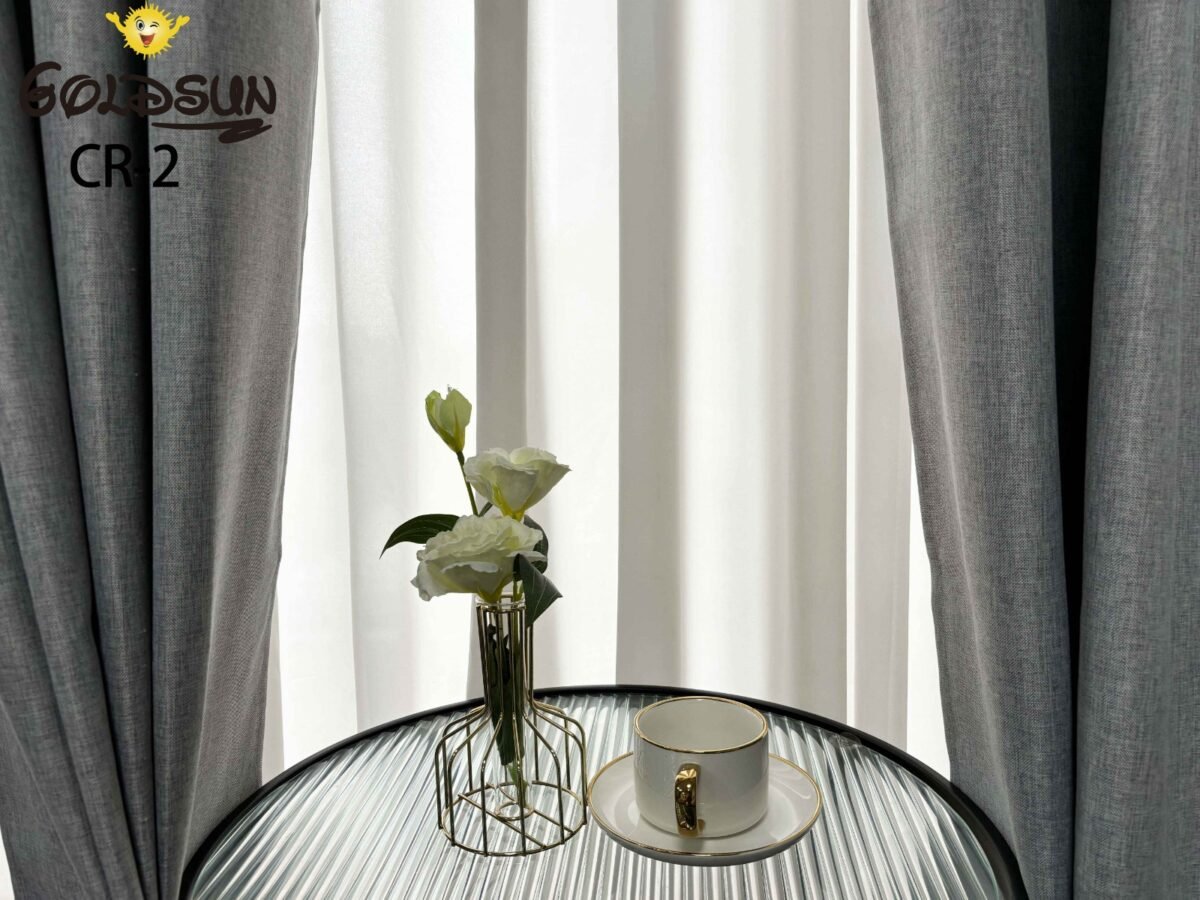 CR - 2 / CORTINAS DE LINO 100% BLACKOUT COLOR ENTERO (CAJA X 24 UNDS)